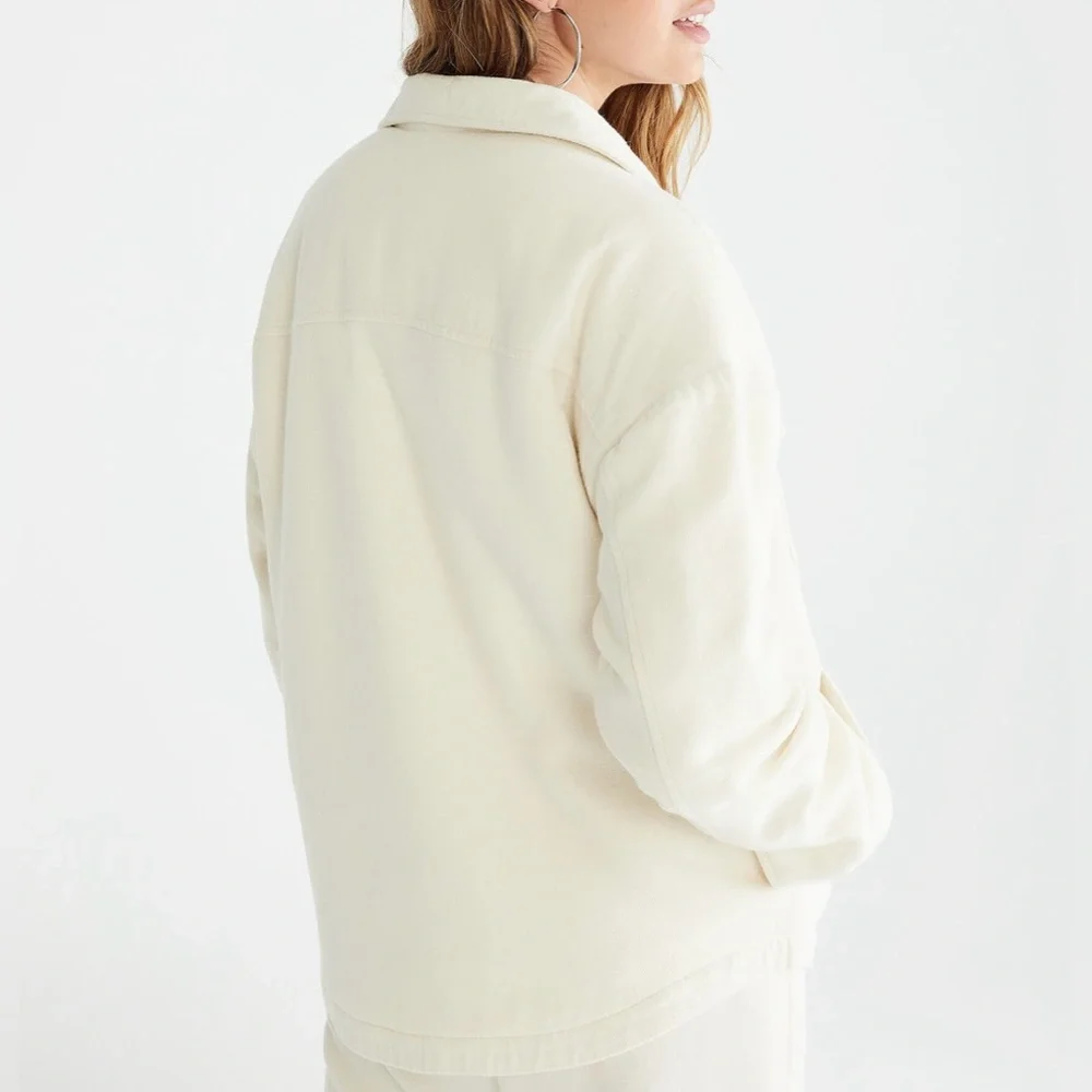 Aeropostale Flannel Sherpa Lined Shacket